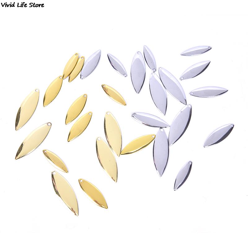 Fishing Lure Blade Bait - 50pcs 45g/50g/75g Metal Willow Spinner Blades