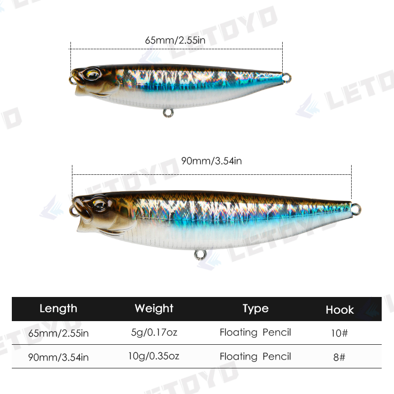 LETOYO 65mm 5g/90mm 10g Surfac - огляд і ціна Fishing Lure Spinnerbait