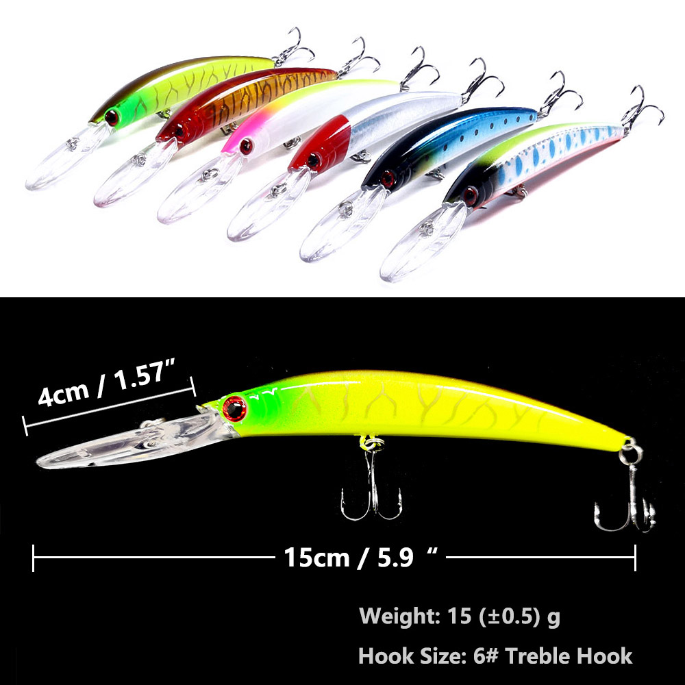 1PCS 15cm 15g  Deep Diving Jer - огляд і ціна Fishing Lure Spinnerbait