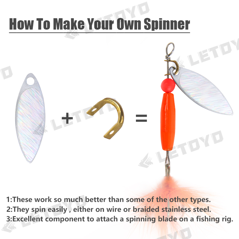 LETOYO 100pcs Folded Clevises  - огляд і ціна Fishing Lure Spoon
