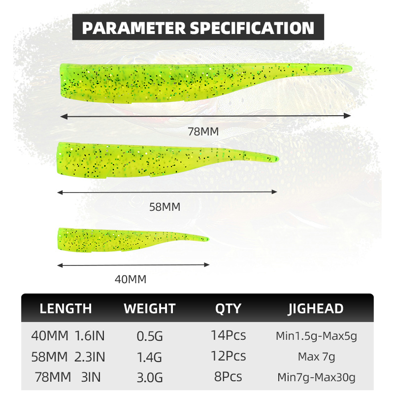BLUX New Dart Worm Soft Bait 5 - огляд і ціна Fishing Lure Soft Plastic